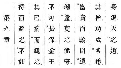 Le texte original du Tao Te King de Lao Tseu - Chapitre 9